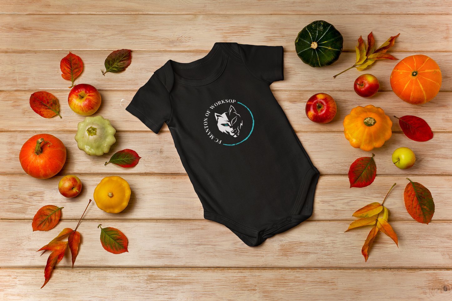 Wolfpack baby grow Logo Onesie