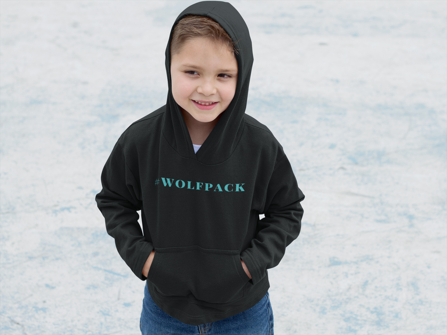 Wolfpack Kids Logo Luxury Hoodie